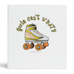 Roller Derby Skate - Yellow 3 Ring Binder