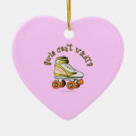 Roller Derby Skate - Yellow Christmas Ornaments