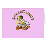 Roller Derby Skate - Yellow Greeting Card