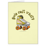 Roller Derby Skate - Yellow Greeting Cards