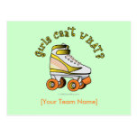 Roller Derby Skate - Yellow Post Cards