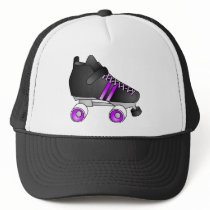 Roller Derby Skates Black and Purple Trucker Hats