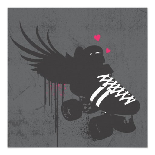 Roller Derby Square Note Card