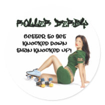 Roller Derby... Round Stickers