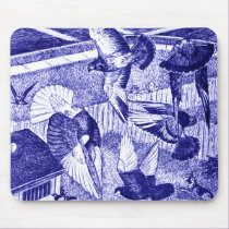 Roller Pigeons: Flying Rollers mousepads by diane_jacky Roller Pigeons: Flying Rollers mousepads