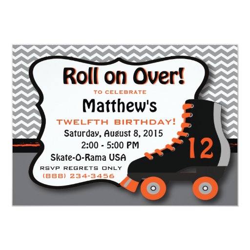 roller skate birthday party invitation zazzle roller skating party invitation template