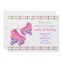 Roller Skate Birthday Party Invitations