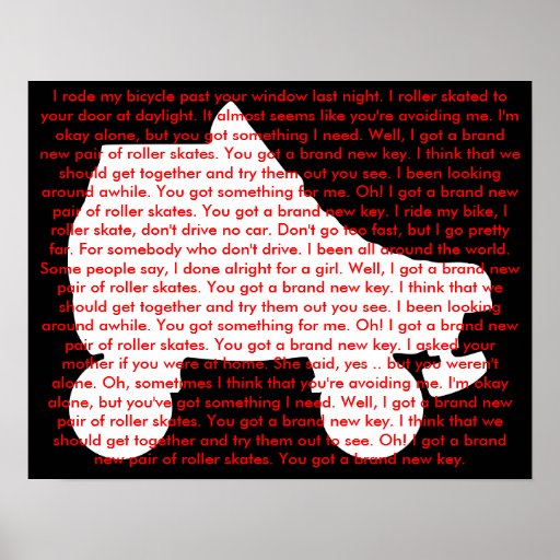 roller skate brand new key poster Zazzle