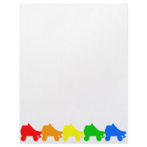 roller skate rainbow custom letterhead