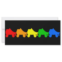 roller skate rainbow rack cards