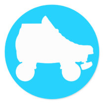roller skate round sticker