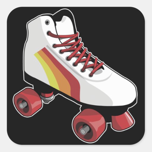 Roller skate sticker Zazzle