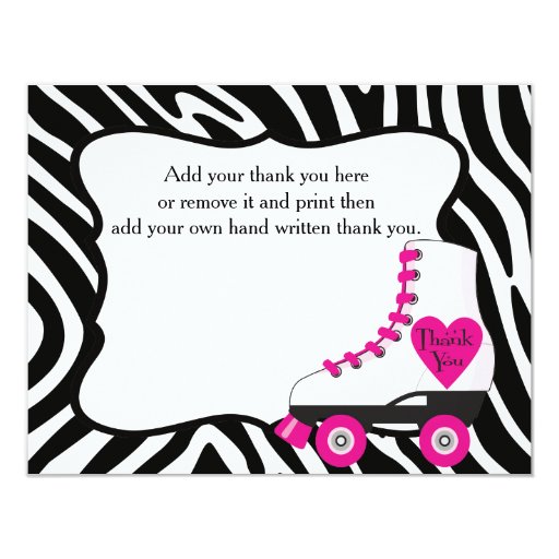 Roller Skate Thank You Card | Zazzle