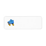 roller skates blue return address label