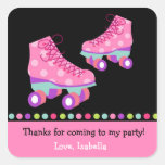 Roller Skating Birthday Party Favor Stickers Label