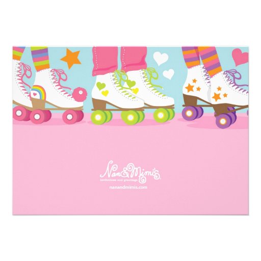 Roller Skating birthday party invitations