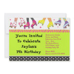 Roller Skating Invitation Happy Birthday Party