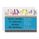 Roller Skating Invitation Happy Birthday Party