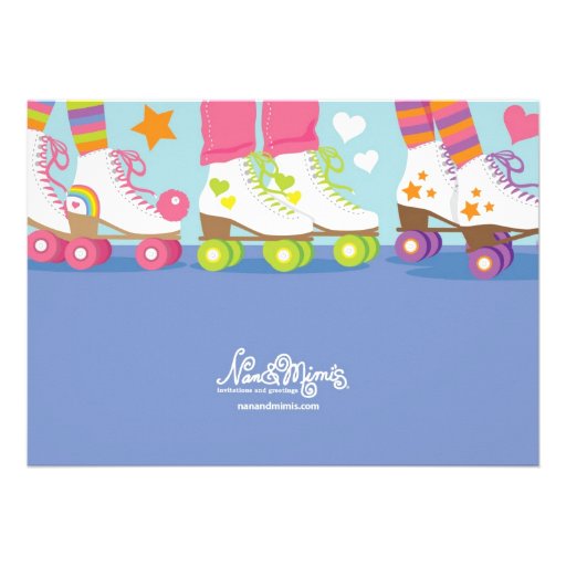 Roller Skating Party Birthday Invitations