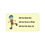 Roller Skating Stick Figure Labels
