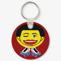 roller smiley keychains