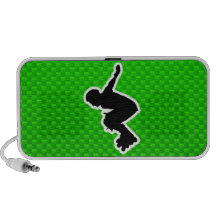 Rollerblading cop travel speakers