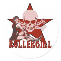 rollergirl pin up diva stickers