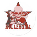 rollergirl pin up diva stickers