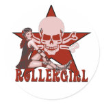 rollergirl pin up diva stickers