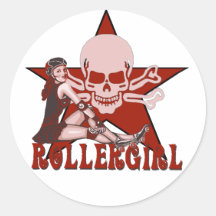 rollergirl pin up diva sticker