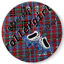 rollergirl plaid attack buttons