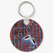 rollergirl plaid attack keychains