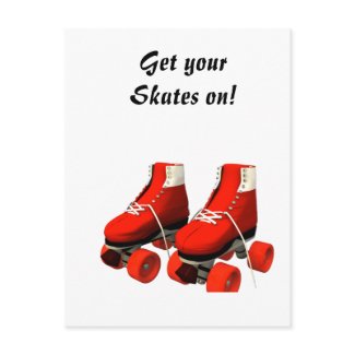 Rollerskates postcard