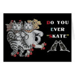 Rollerskating Cats Cards