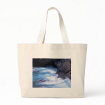 Rolling Breakers in Lava Cave Canvas Bags