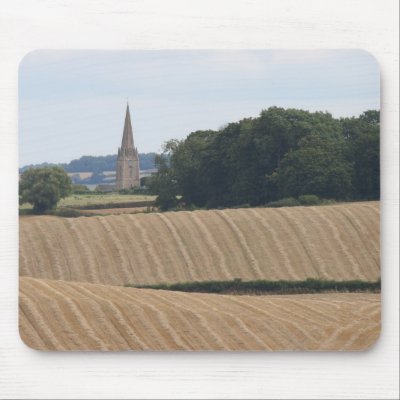 Rolling hills of Gloucestershire Mouse Pad by trevor_hirst