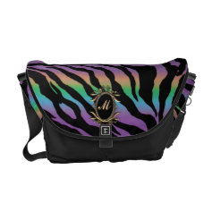 Rolling in Rainbows ~ Monogram Psychedelic Tiger Courier Bag