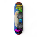 Rolling on 22's skateboard
