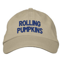 "Rolling Pumpkins"  Adjustable Cap embroidered hats