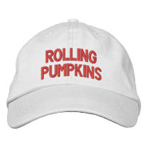 "Rolling Pumpkins"  Adjustable Cap embroidered hats