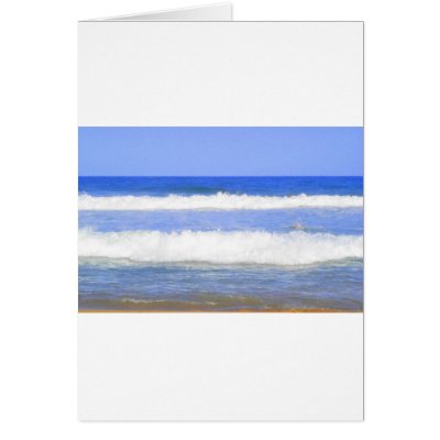 Rolling Waves Greeting Card by duhwitt