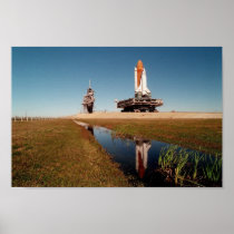 Rollout of Space Shuttle Endeavour (STS-67) Poster
