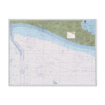 Rollover Bayou to Calcasieu Pass chart postcard