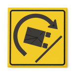 Rollover Hazard Highway Sign Fridge Magnet