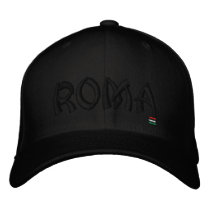 ROMA, embroidered hats by artbychrisaldridge ROMA, embroidered hats