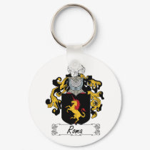 Roma Family Crest keychains by coatsofarms Roma Family Crest keychains