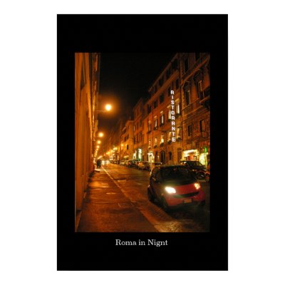 roma in night poster by mingwei