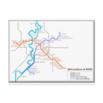 Roma Metro Map Post Cards