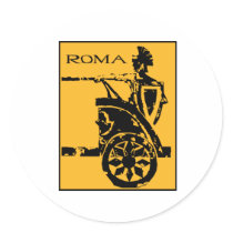 Roma Poster stickers by alternateworlds Roma Poster stickers