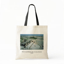 Roman amphitheater with oval piazza behind, Jarash Canvas Bag